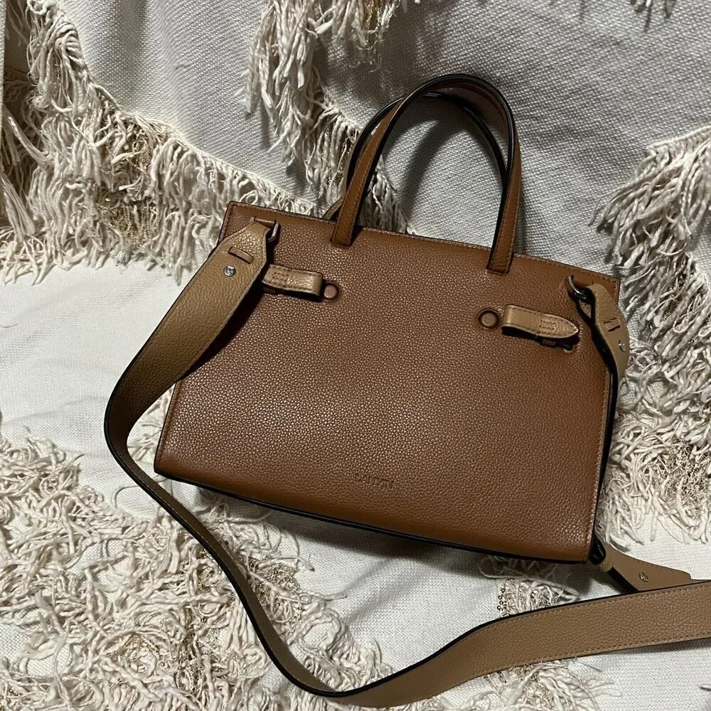 Lanvin Bogey Top Handle Bag Small Sahara/Wood NEW